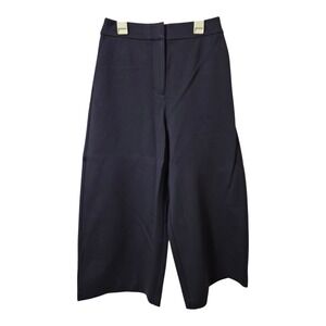 Boden Womens Wide Leg Culottes Trousers Pants UK 8P US 4P Navy Blue